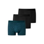 Schiesser Unterwäsche Boxershorts 95/5 Webgummibund blau uni/gemustert Herren - 3 Stück